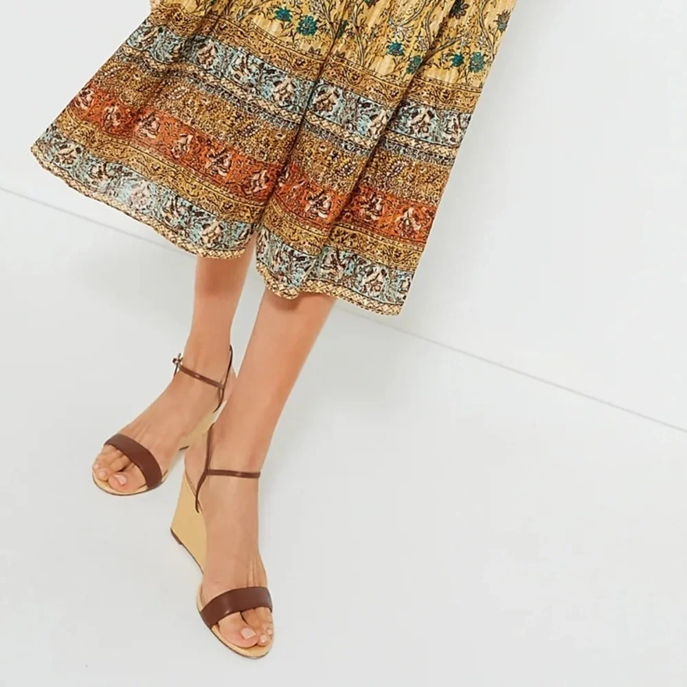 Tuckernuck Brown Leather Delphine Wedges NEW